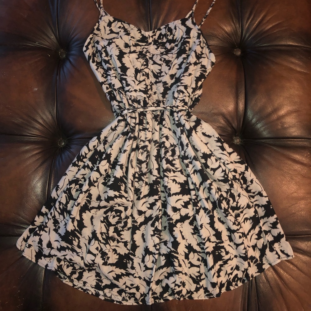 Black floral dress